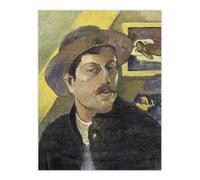 Artery8 Self Portrait in a Hat Paul Gauguin Wall Art Poster Print | Size: W12" x H16" Artery8 Multicolor W12" x H16"