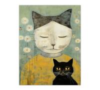 Artery8 Self Portrait When Cats Resemble Their Owners By Gillian Keenan Large Wall Unframed Art Poster Print Thick Paper 18X24 Inch Artery8 Multicolor W18" x H24"