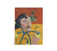 Artery8 Self Portrait with Halo & Snake Gauguin Canvas Wall Art Print | Size: W18" x H24" Artery8 Multicolor W18" x H24"