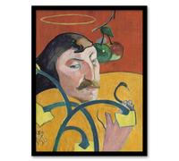 Artery8 Self Portrait with Halo & Snake Gauguin Framed Wall Art Print | Size: A4 Artery8 Multicolor A4