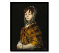 Artery8 Senora Sabasa Garcia Francisco Goya Framed Wall Art Print in Black | Size: A4 Artery8 Black A4