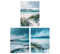 Artery8 Set of 3 Isle of Harris Luskentyre Beach Scotland Living Room 12X16 Inch Wall Art Prints Pack