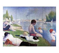 Artery8 Seurat Bathers at Asnieres Painting XL Giant Panel Poster (8 Sections)