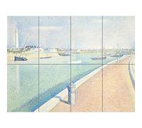 Artery8 Seurat Georges The Channel Of Gravelines Petit Fort Philippe XL Giant Panel Poster (8 Sections)