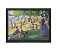 Artery8 Seurat Sunday Afternoon Island La Grande Jatte Artwork Framed Wall Art Print 18X24 Inch