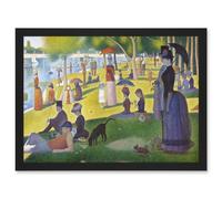 Artery8 Seurat Sunday Afternoon La Grande Jatte Painting Artwork Framed Wall Art Print A4