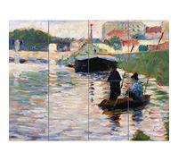 Artery8 Seurat View Of The Seine Painting XL Giant Panel Poster (8 Sections)