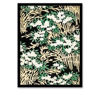 Artery8 Shin Bijutsukai Framed Wall Art Print Abstract Floral Forest Pattern in Green | Size: A3 Artery8 Green A3