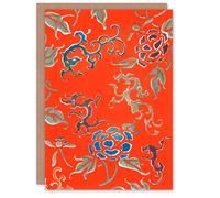 Artery8 Shin Bijutsukai Japanese Art Card Bold Abstract Foral Pattern
