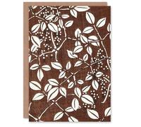 Artery8 Shin Bijutsukai Japanese Art Card Tree Branch and Leaf Pattern