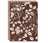 Artery8 Shin Bijutsukai Japanese Art Card Tree Branch and Leaf Pattern