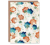 Artery8 Shin Bijutsukai Japanese Art Card Vintage Floral Flower Pattern