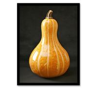 Artery8 Shiny Butternut Squash Pumpkin Photograph Framed Art Print in Orange | Size: W12" x H16" Artery8 Orange W12" x H16"