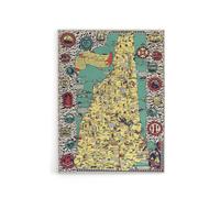 Artery8 Shurtleff 1926 New Hampshire Pictorial Map Canvas Wall Art Print | Size: W12" x H16" Artery8 Multicolor W12" x H16"