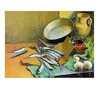 Artery8 Sicurezza Still Life With Anchovies Painting Art Print Canvas Premium Wall Decor Poster Mural