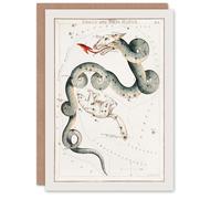 Artery8 Sidney Hall Personalised Art Card Draco and Ursa Minor Constellation