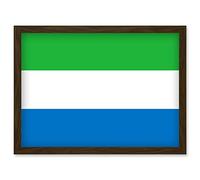 Artery8 Sierra Leone National Flag Patriotic Vexillology World Flags Country Region Poster Artwork Framed Wall Art Print A4