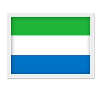 Artery8 Sierra Leone National Flag Patriotic Vexillology World Flags Country Region Poster Artwork Framed Wall Art Print A4