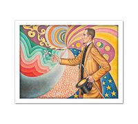 Artery8 Signac Portrait Felix Feneon Colourful Painting Artwork Framed Wall Art Print 18X24 Inch