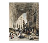 Artery8 Silk Mercer Bazaar El Ghatasheh Large Wall Art Poster Print 18X24 Artwork By D. Roberts : Marketplace Scene Artwork Ideal For Hallway Or Lounge Showing Colour Tradition And Historical Life