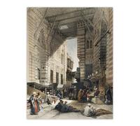 Artery8 Silk Mercer Bazaar El Ghatasheh Roberts Wall Art Print Poster in Brown | Size: W12" x H16" Artery8 Brown W12" x H16"