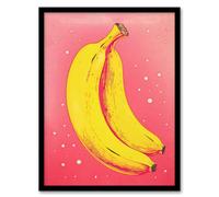 Artery8 Simple Banana Minimal Kitchen Art Minimalist Interior Decor Wall Art Print - A4 Size