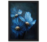 Doppelganger33 LTD Simple Elegant Cornflower Artwork Framed Wall Art Print A4