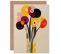 Artery8 Simple Elegant Floral Blooms Flower for Wife Her Mum Sister Daughter Mom Gran Nan Birthday Thank You Mothers Day Blank Art Greeting Card