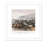 Artery8 Simpson Crimean War Balaklava Sick Wounded 8X8 Inch Square Wooden Framed Wall Art Print Picture with Mount in White Artery8 White