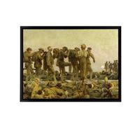 Artery8 Singer Sargent Gassed WWI Blinded Soldiers Framed Canvas Wall Art Print | Size: W24" x H32" Artery8 Multicolor W24" x H32"