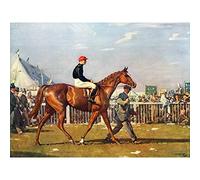 Artery8 Sir Alfred James Munnings Racehorse Jockey 1924 Large XL Wall Art Canvas Print