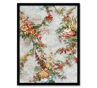 Artery8 Sir Matthew Digby Wyatt Framed Wall Art Elegant Vintage Flower Pattern | Size: A4 Artery8 Multicolor A4