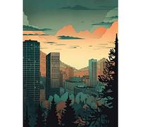Artery8 Skyscrapers by Forest Urban Architecture Landscape Extra Large XL Wall Art Poster Print