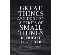 Artery8 Slate Inspiring Quote Van Gogh Great Things Small Things Brought Together Large Wall Art Poster Print Thick Paper 18X24 Inch