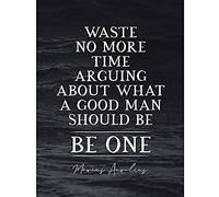 Artery8 Slate Quote Marcus Aurelius Good Man Be One Art Print Canvas Premium Wall Decor Poster Mural