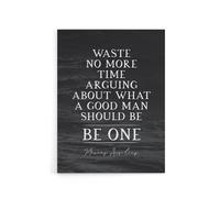 Artery8 Slate Quote Marcus Aurelius Good Man Be One Canvas Wall Art Print in Grey | Size: W12" x H16" Artery8 Grey W12" x H16"