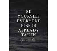 Artery8 Slate Quote Oscar Wilde Be Yourself Large Wall Art Poster Print Thick Paper 18X24 Inch