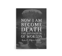 Artery8 Slate Quote Robert Oppenheimer Canvas Wall Art Print in Grey | Size: W18" x H24" Artery8 Grey W18" x H24"