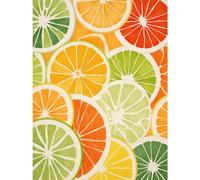 Artery8 Slices of Limes Oranges and Grapefruit Bright Watercolour Painting Kitchen Artwork Large Wall Art Poster Print Thick Paper 18X24 Inch