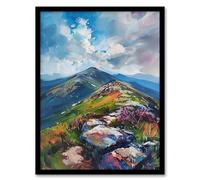 Artery8 Slieve Donard Mountain Landscape Oil Painting Living Room Artwork Framed Wall Art Print 18X24 Inch