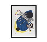 Artery8 Small Worlds II Abstract Painting Kandinsky Framed Canvas Wall Art in White | Size: W18" x H24" Artery8 White W18" x H24"