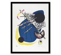 Artery8 Small Worlds II Abstract Painting Kandinsky Framed Wall Art Print in White | Size: W12" x H16" Artery8 White W12" x H16"