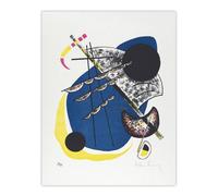 Artery8 Small Worlds II Abstract Painting Kandinsky Wall Art Poster Print in White | Size: W24" x H32" Artery8 White W24" x H32"