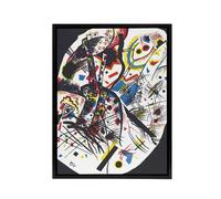Artery8 Small Worlds III Abstract Painting Kandinsky Framed Canvas Wall Art in Black | Size: W12" x H16" Artery8 Black W12" x H16"