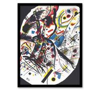 Artery8 Small Worlds III Abstract Painting Kandinsky Framed Wall Art Print in Black | Size: W12" x H16" Artery8 Black W12" x H16"