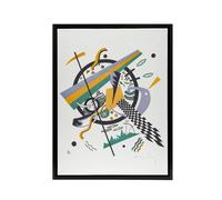 Artery8 Small Worlds IV Abstract Painting Kandinsky Framed Canvas Wall Art in White | Size: W18" x H24" Artery8 White W18" x H24"