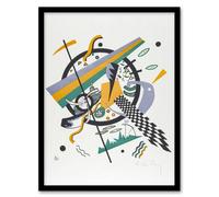 Artery8 Small Worlds IV Abstract Painting Kandinsky Framed Wall Art Print in White | Size: W12" x H16" Artery8 White W12" x H16"