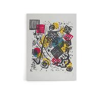 Artery8 Small Worlds V Abstract Painting Kandinsky Canvas Wall Art Print in White | Size: W24" x H32" Artery8 White W24" x H32"