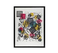 Artery8 Small Worlds V Abstract Painting Kandinsky Framed Canvas Wall Art in White | Size: W24" x H32" Artery8 White W24" x H32"
