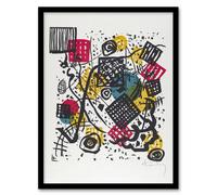 Artery8 Small Worlds V Abstract Painting Kandinsky Framed Wall Art Print in White | Size: W12" x H16" Artery8 White W12" x H16"